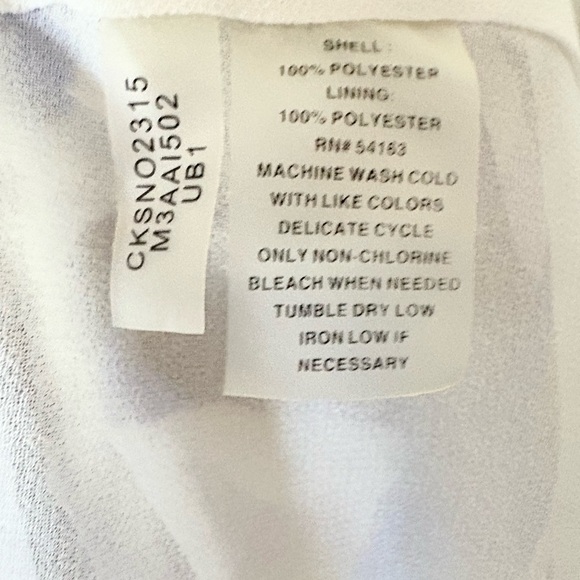 Calvin Klein Blue and Yellow Patterned Blouse - Picture 3 of 4